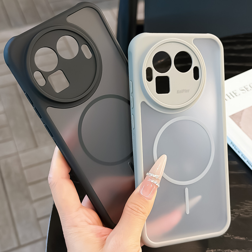 Vỏ Từ Tính Chống Sốc Cho Realme GT8 Pro Mờ Tản Nhiệt Lỗ Thông Hơi Thân Thiện Với Da Chống Vân Tay Nhanh Không Dây Sạc Từ Tính Hỗ Trợ