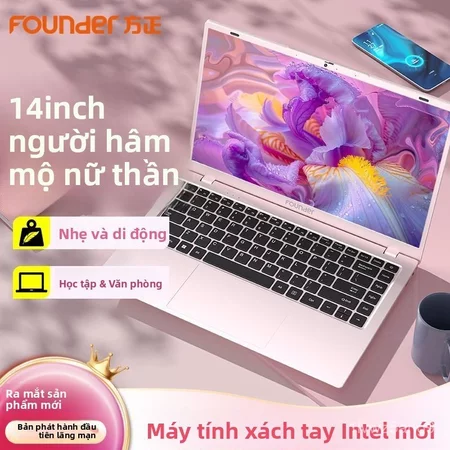 Laptop 14in Q3 Pentium 6500Y hồng mỏng nhẹ cho học sinh nữ văn phòng RAM 32GB SSD 1TB bán chạy giao nhanh