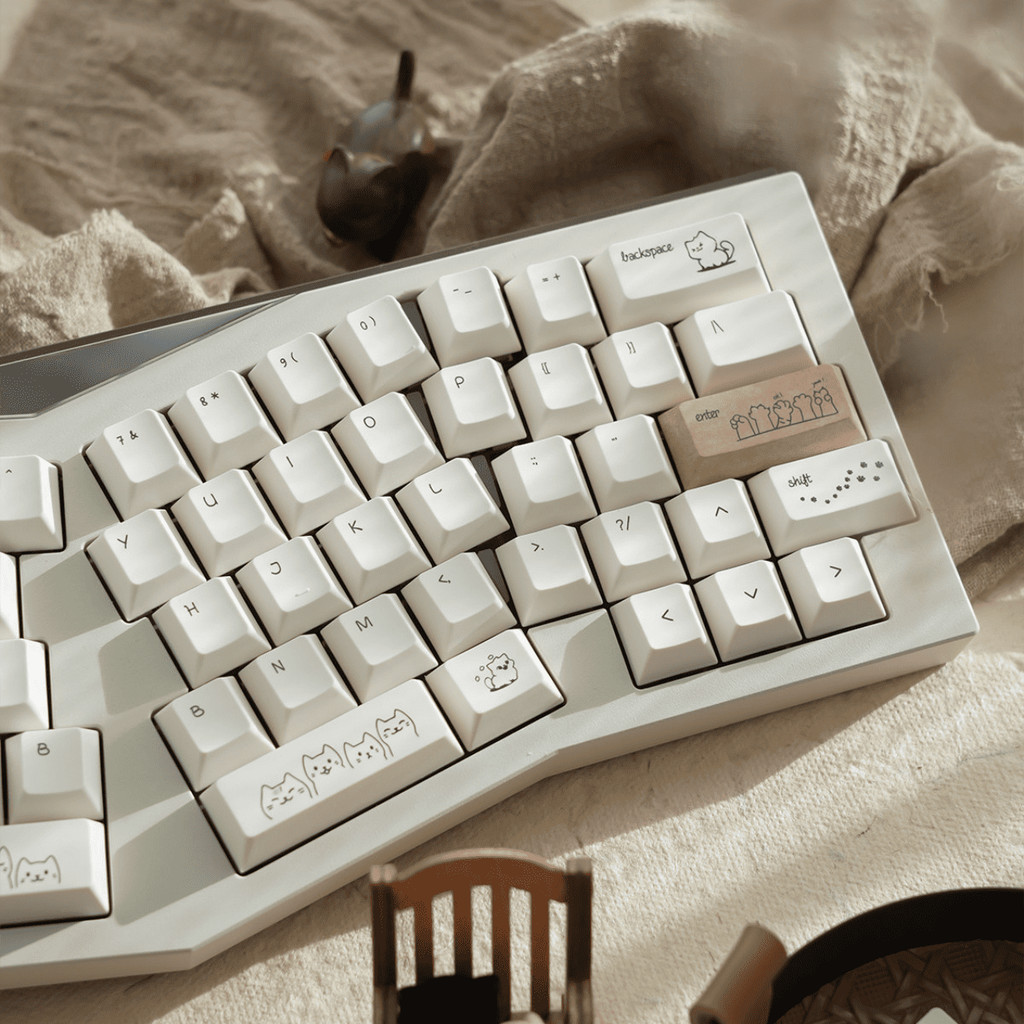 Bộ Keycap Ure Sand Cat 152 Phím Cherry Profile PBT Dye-Sub, Theme Mèo Cát Beige Brown, Stem MX, Nhiều Layout | BigBuy360 - bigbuy360.vn