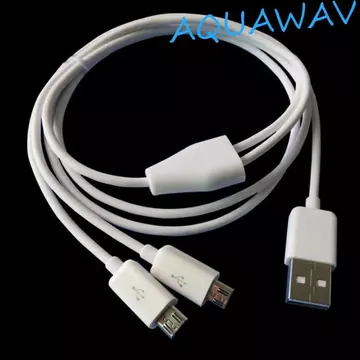Cáp Micro USB AQUAWAV 2 cổng, Cáp sạc Micro USB sang USB 2 cổng Y, Cáp sạc MICRO Cáp sạc 1M Y Bộ chia Cáp sạc Dây 2 trong 1 Dây Máy tính bảng