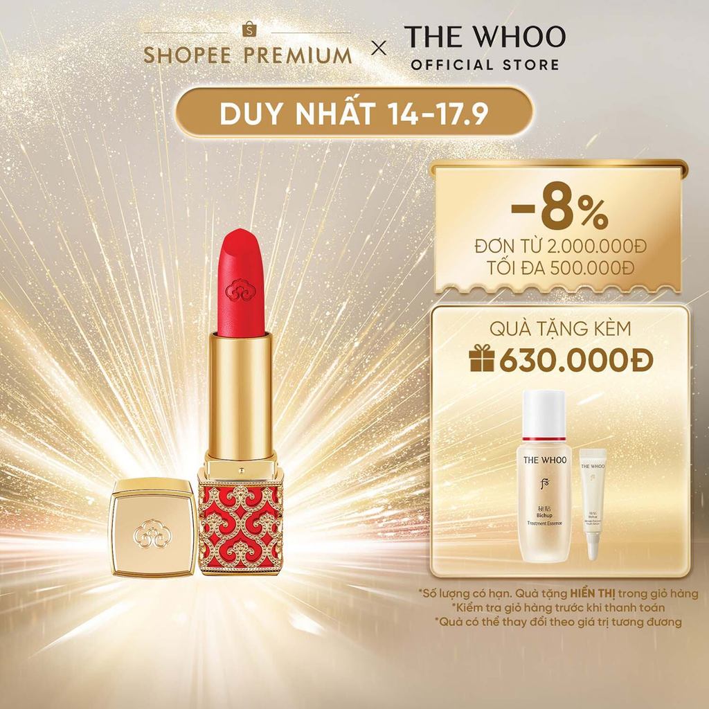 [THE WHOO OFFICIAL] Son nhung lì Đông y The history of Whoo Gongjinhyang Mi Velvet Lip Rouge 3.5g | BigBuy360 - bigbuy360.vn