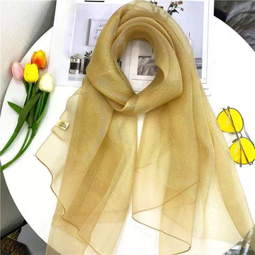 Hai Lớp Organza Dâu Lụa Khăn Lụa Len Lụa Khăn Lụa Váy Cưới Sườn Xám Khăn Choàng Khăn Dài Mùa Xuân Thu Nữ Phong Cách