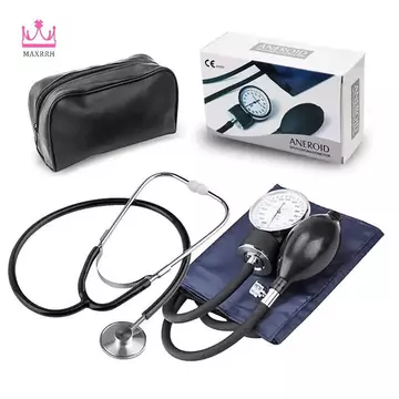 Maxrrh 1 Bộ Máy Đo Huyết Áp Aneroid Chuyên Nghiệp Với Ống Nghe Hướng Dẫn Sử Dụng Chính Xác BP Theo Dõi Cho Bệnh Viện Gia Đình Sử Dụng Hàng Ngày Mới