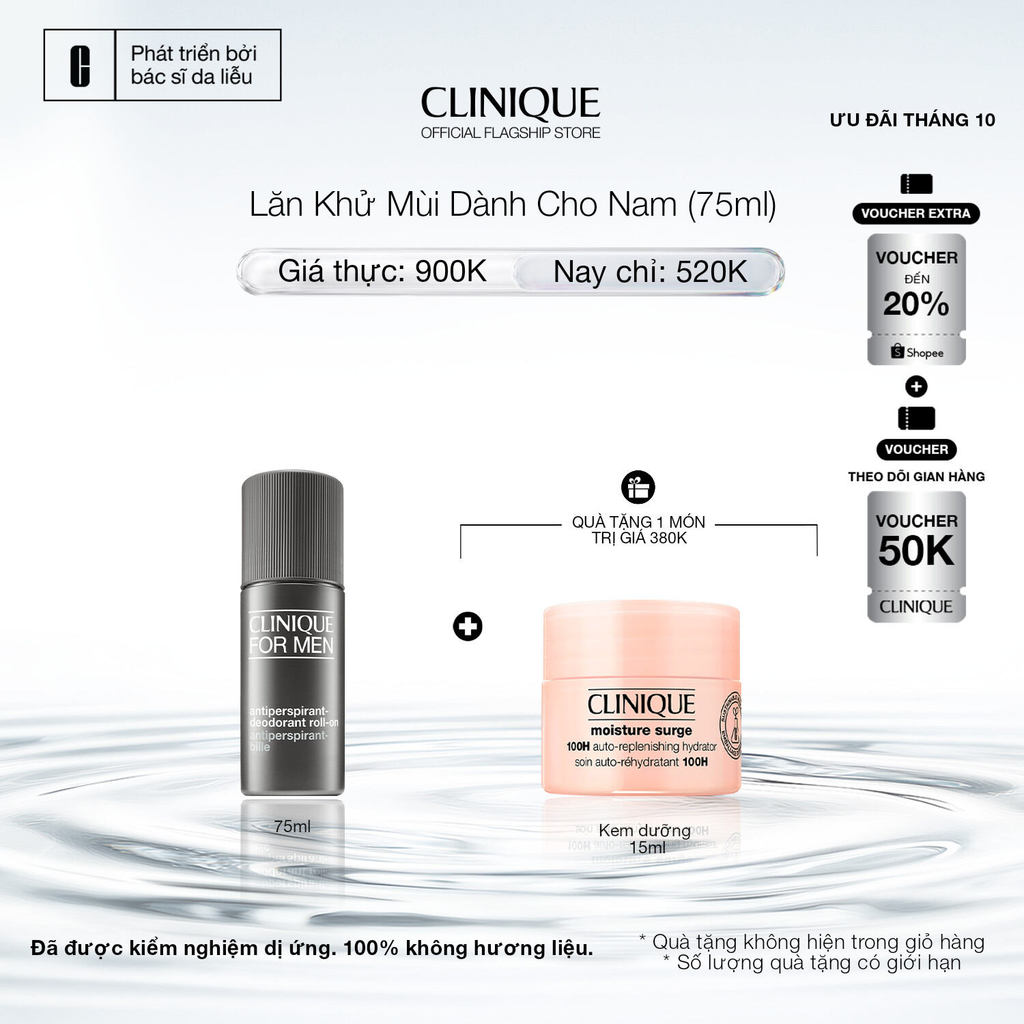 Lăn khử mùi cho nam CLINIQUE For Men Anti-Perspirant Deodorant Roll On 75ml