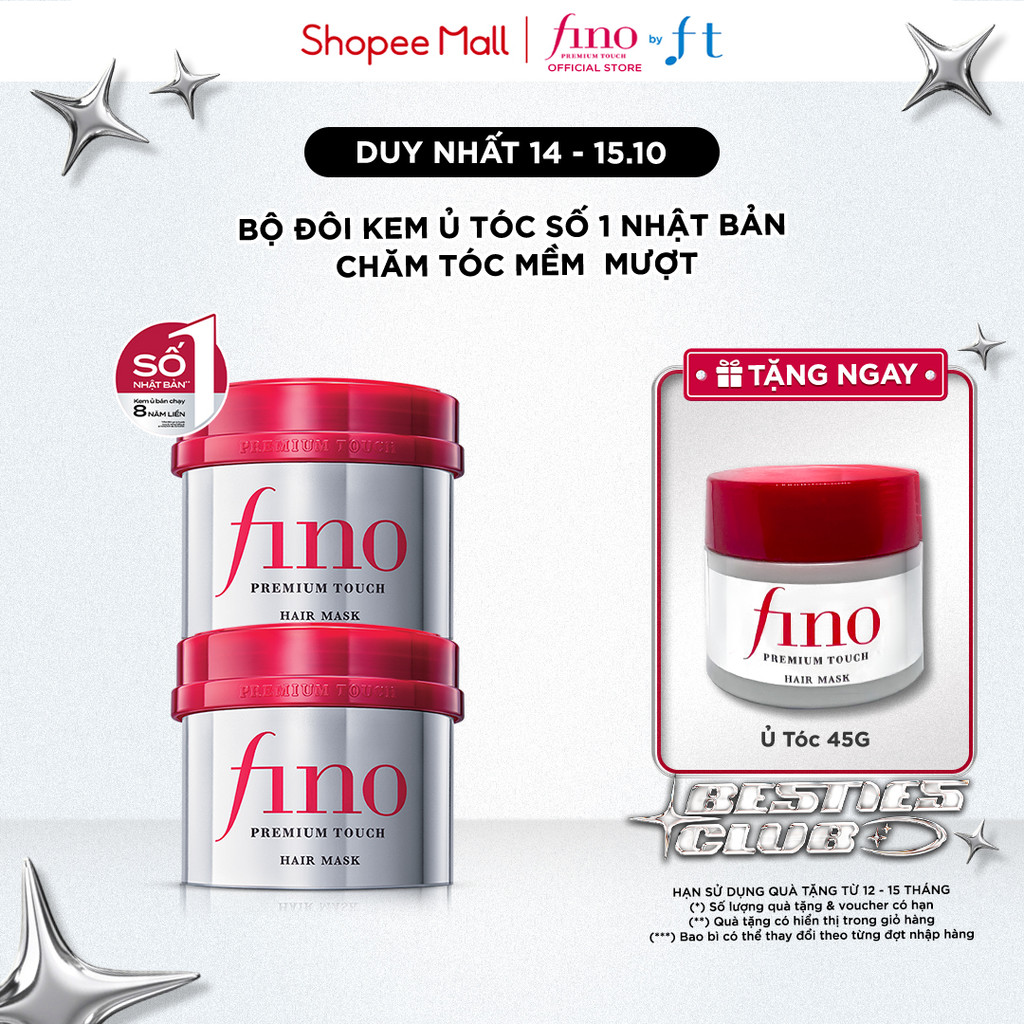 [TIẾT KIỆM HƠN] BỘ 2 KEM Ủ TÓC CAO CẤP FINO PREMIUM TOUCH B 230G