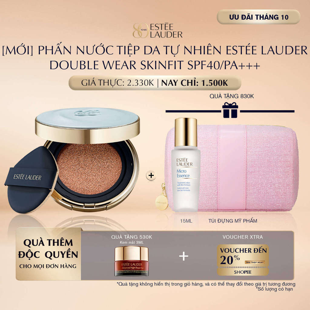 [MỚI] Phấn nước tiệp da tự nhiên Estée Lauder Double Wear SkinFit Cushion SPF40/PA+++