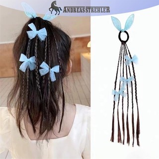Onetimingfine Trẻ Em Nơ Tai Tóc Giả Đuôi Ngựa Bẩn Bím Tóc Đuôi Ngựa Vòng Bím Tóc Ponytai Trẻ Em Nhiều Màu Sắc Tóc VN
