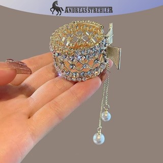 Onetimingfine Thời Trang Kim Cương Giả sel Ngọc Trai Vuốt Tóc Hoa Nữ Barrettes Đuôi Ngựa Giá Đỡ Kẹp Tóc Phụ Kiện Tóc Quà Tặng VN