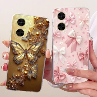 Dành Cho Xiaomi Redmi A5 4G / Poco C71 4G Ốp Điện Thoại Hoa Butterflu Nhiều Màu Sắc Nữ Tính Vỏ Silicon Mềm Trong Suốt