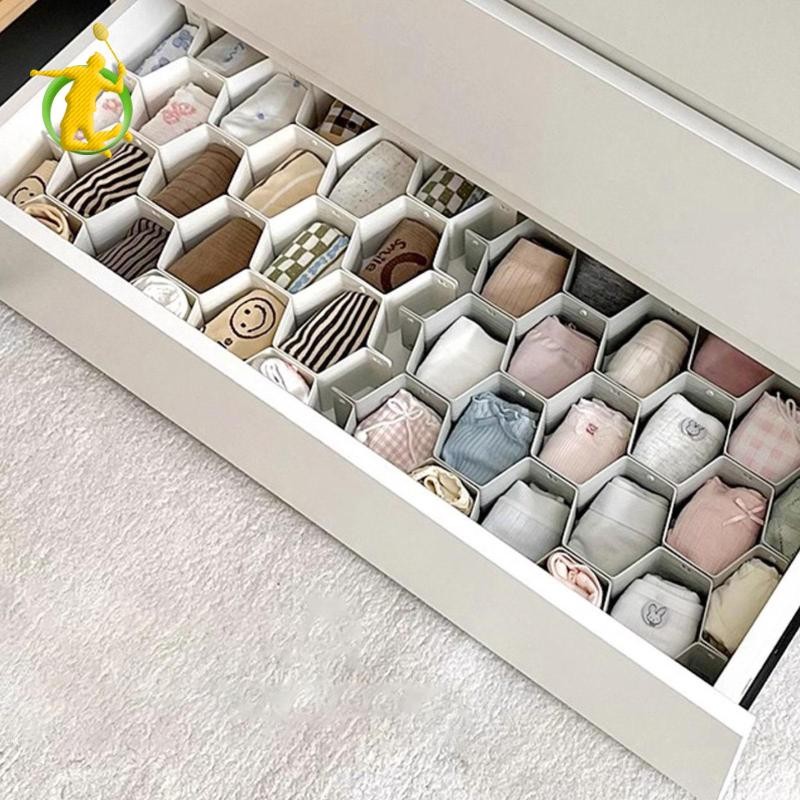 Tủ Phân Vùng Vỗ Hộp Bảo Quản DIY Lưới Tổ Ong Ngăn Kéo Chia Cho Phòng Ký Túc Xá Ngăn Kéo