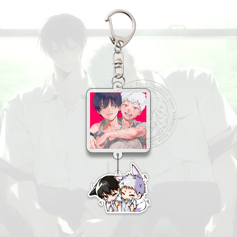 The Summer Hikaru Died Keyring Anime Cartoon Cartoon Q Version Kawaii Acrylic Pendant Keychain Bag Decorate Accessories