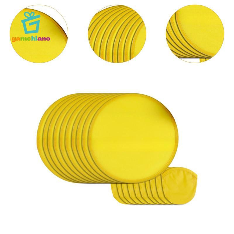 Quạt gấp 10x Quạt gấp di động Quạt tròn đĩa Polyester di động cho hoạt động ngoài trời, quảng cáo, hiệu suất