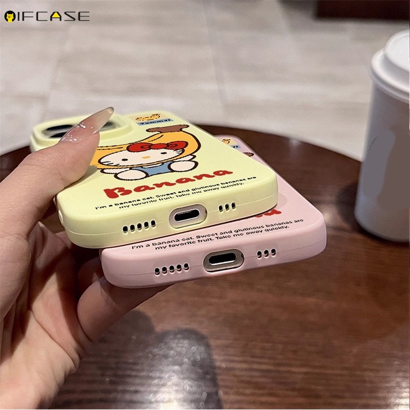 Dành Cho Redmi Note 15 14 13 12 Turbo 12R 12T Pro Plus RedmiNote15 RedmiNote14 Vỏ Điện Thoại Chuối Dễ Thương Hello Kitty Mèo Hoạt Hình Vui Nhộn Màu Kẹo Màu Vàng Vỏ Mềm