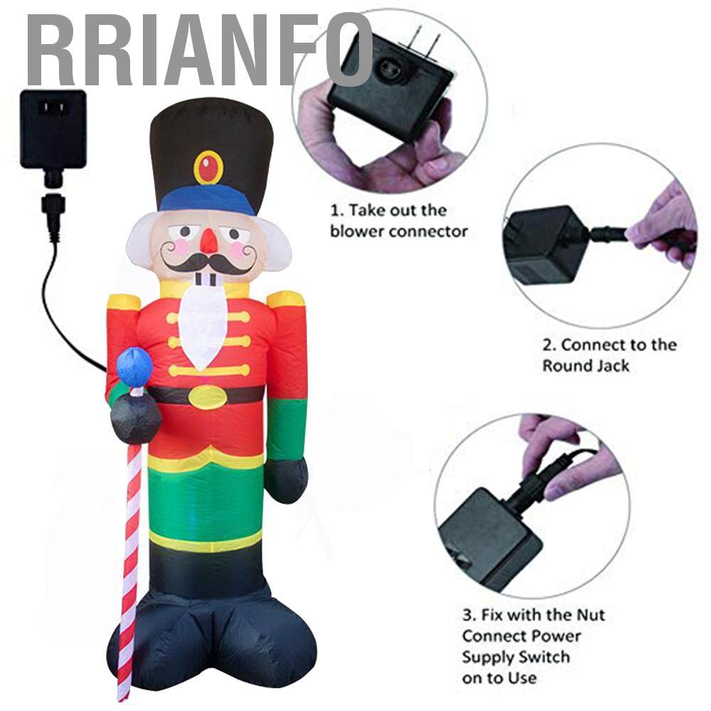 Rrianfo Rrianfo 8 Ft Kẹp Kẹp Giáng Sinh Bơm Hơi Ngày Lễ Trang Trí Nhà Cửa Đèn LED Ngoài Trời Đồ Trang Trí Quà Giáng Tiệc Năm Mới Cửa Hàng Trang Trí Sân Vườn
