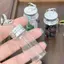 8pcs Sentimental Wish Keychain quà tặng, Mặt dây chuyền chai thủy tinh làm bằng tay cho phước lành và ký ức, Trang trí lấp lánh với cát / hoa trên túi Ba lô