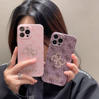 Dành Cho iphone 17promax 17 17pro 16 16PM 16pro 15 14 13 Pro Max Ốp Điện Thoại Guess Monogram Vỏ Điện Thoại | Họa tiết Camo màu tím với Logo thương hiệu | Vỏ bảo vệ dạo phố đô thị