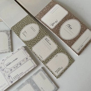 Set giấy note giấy nền mỹ thuật junk journal Border Theory