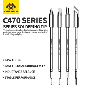 OSS C470 Series Đầu hàn thân thiện với môi trường không chì 2S Tinning cho CPU IC Công cụ sửa chữa hàn thành phần lớn