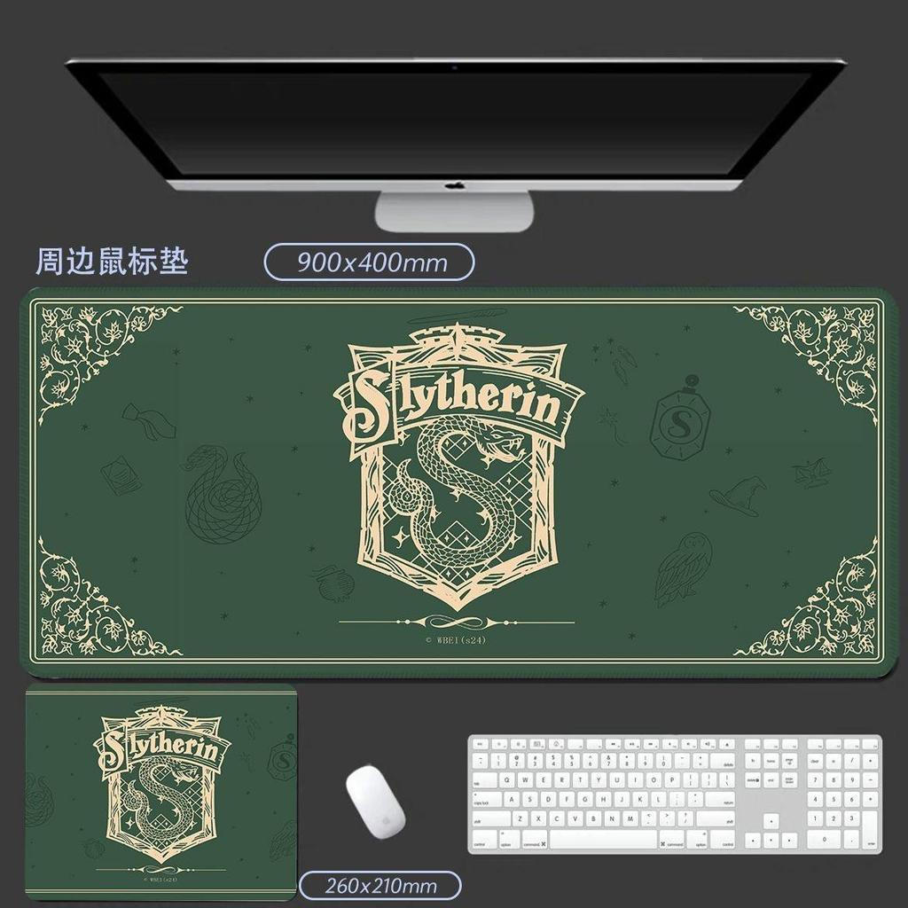 Miếng Lót Chuột Harry Potter Houses Series - Thảm Để Bàn Lớn Hogwarts Gryffindor Slytherin, Đế Chống Trơn Trượt Dày 3 Mm