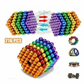 AIMVUKES 216 Chiếc 5Mm Bóng Từ Tính Mini Bóng Từ Tính Buck Bóng Bóng Nam Châm Bóng Đồ Chơi Cho Trẻ Em Khối Xếp Hình
