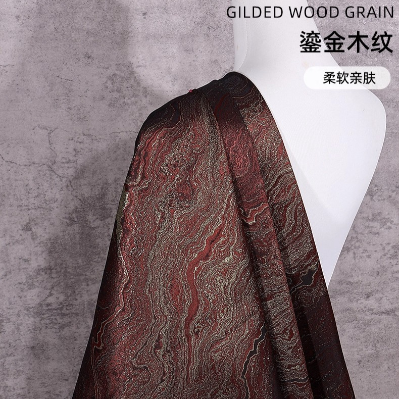 Gilt Họa Tiết Nước Thổ Cẩm Vải Satin Cho Hanfu Cổ, Phong Cách Trung Hoa