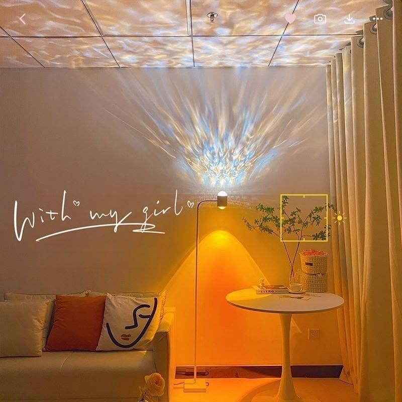 【COD】ĐÈN CHIẾU SÓNG NƯỚC SIÊU HOT  | Đèn LED Projector Tạo Hiệu Ứng Bầu Trời Hoàng Hôn & Mặt Biển Sóng Nước Trên Tường