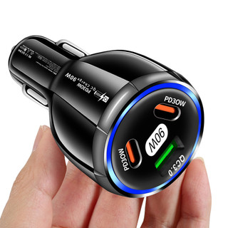 Tẩu sạc xe hơi đa năng 3 cổng, sạc nhanh QC3.0, 1 Type C 2 USB cho điện thoại, tẩu sạc xe hơi tiện lợi TSOT3C