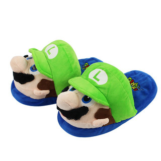 Super Mario Dép Sang Trọng Dễ Thương Chống Trơn Trượt Dép Cotton Ấm Áp Phòng Ngủ Mùa Đông