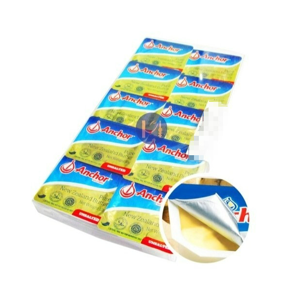 Bơ Nhạt Bơ Lạt Unsalted Butter Hiệu Anchor Dạng vỉ 10 x 7G, Dùng Trong Nấu Ăn