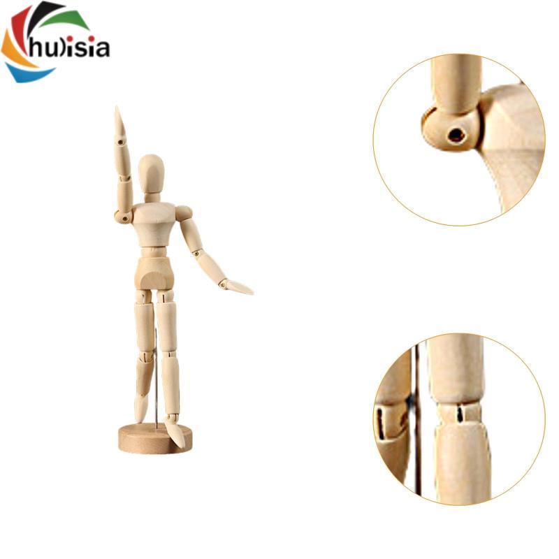 Mô hình rối dành cho nghệ sĩ, Manikin bằng gỗ có khớp nối có thể di chuyển cho bàn làm việc