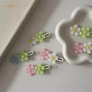 PNPIA- Mùa Hè Tươi Hoa Kẹp Tóc Ngọt Ngào Cô Gái Bên Kẹp Nổ Kẹp Tóc Cho Nữ Mũ Phụ Kiện Tóc