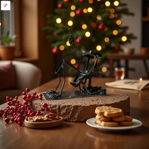 Gothic Skeleton Giá đỡ chai rượu vang kim loại Coke trưng bày cho chai rượu vang và Soda