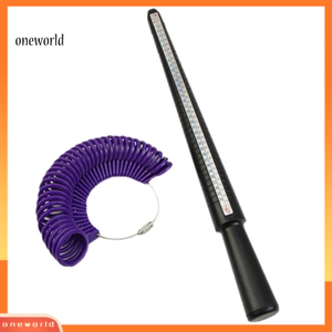 Một thế giới| Kích thước vòng Mandrel Stick Đồng hồ đo ngón tay Vòng Sizer Đo kích thước Bộ công cụ