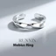 Nhẫn Moebius Unisex INS Thiết kế hình học hợp thời trang Nhẫn đôi có thể điều chỉnh