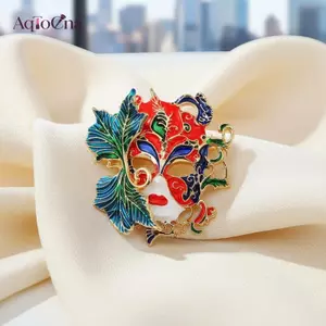 AqToCna Men Mặt nạ Ve Áo Trâm Cài Cho Nữ Thời Trang Trang Trang Trí Pin Hợp Kim Bền Chất Liệu Túi Quần Áo Phụ Kiện Cho Đảng Mặc AqToCna