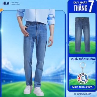 [HỎA TỐC 4H] Quần Jeans Nam HLA Xanh Denim - Chất Cotton Co Giãn, Tôn Dáng, Trẻ Trung, Sử Dụng Được Nhiều Dịp