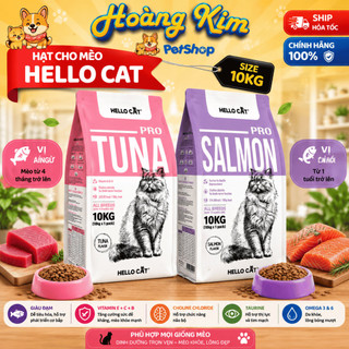 Hạt Cho Mèo Hello Cat 10kg - Ngừa Búi Lông, Mượt Lông, Khỏe Tiết Niệu