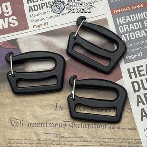 FANIELLAPOWELL 5 / 10 chiếc Móc G, Khóa Webbing tháo nhanh 26 / 38mm, Khóa dây đeo có thể điều chỉnh màu đen bền bỉ cho ba lô hành lý ngoài trời