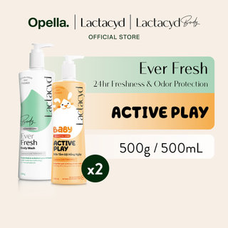 Bộ 1 Sữa tắm Lactacyd Ever Fresh mang lại làn da thơm mát + 1 Sữa Tắm Gội Trẻ em Lactacyd Baby Active Play 500ml
