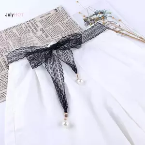 JULYHOT Thời Trang Ngọt Ngào Trang Trí Ren Thắt Lưng Ngọc Trai Mặt Dây Chuyền Quần Áo Phụ Kiện Dây Xích Đầm Thanh Lịch Dây Thắt Lưng Cho Nữ Massivedeals