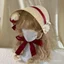Mũ Rơm Đơn Giản Mùa Hè Nơ Ngọt Ngào Chống Nắng Hoa Pháp Mũ lolita Mũ Phẳng lolita