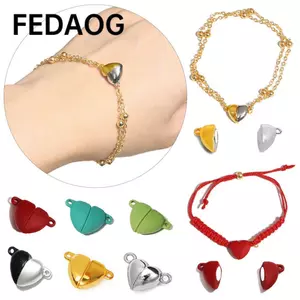 FEDAOG 20 Cái (10 Bộ) Vòng Tay Cặp Đôi Vòng Cổ Hạt Trang Sức Phát Hiện Quyến Rũ Trái Tim Tình Yêu