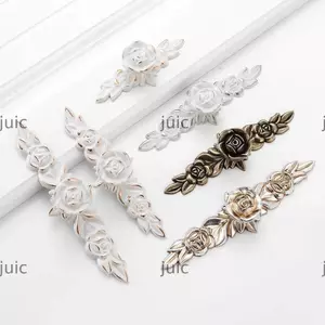 Núm ngăn kéo JUIC, Tay nắm tủ phong cách hoa hồng bằng đồng Châu Âu, Tủ quần áo hợp kim kẽm phong cách cổ xưa Kéo cửa nội thất