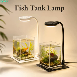 Đèn bể cá QEARY, Đèn bể cá kẹp tiết kiệm năng lượng chống nước, 3 chế độ đa năng có đế đèn LED 3W Phụ kiện bể cá