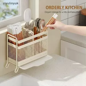 Ziyulinyuk 2 Bộ Dụng Cụ Nhà Bếp Ra Treo Tường Mặt Bàn Dao Kéo Đa Năng Tổ Chức Cho Nhà Bếp Nhỏ Ký Túc Xá VN