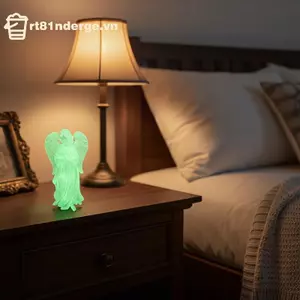 GE Hòa Bình Phát Sáng Trong Bóng Tối Tượng Thiên Thần Với Cô Gái Cổ Tích Dễ Thương Thiết Kế Hoàn Hảo Cho Góc Thiền VN