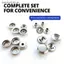 SRVN Dễ sử dụng 100 / 200 / 400 / 600 Piece Snap Fastener Set cho các dự án thủ công thủ công DIY.