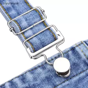 Ziyulinyuk Dungaree Chốt Kẹp Nẹp Bules Với Quần Jean Nút Bộ Denim Jaets Nhà DIY Trang Phục May Đồ Dùng VN