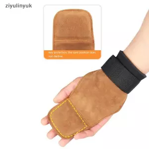 Ziyulinyuk Hai Lớp Găng Tay Da PU Dây Đeo Cổ Tay Để Nâng Trọng Lượng Tay Cầm Nam Nữ GYM Deadlift Huấn Luyện Bench Press Pull-up Găng Tay VN