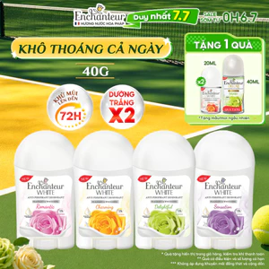 Sáp Khử Mùi Enchanteur Khô Thoáng Dưỡng Trắng từ Niacinamide Hương Nước Hoa Pháp Cao Cấp 40g